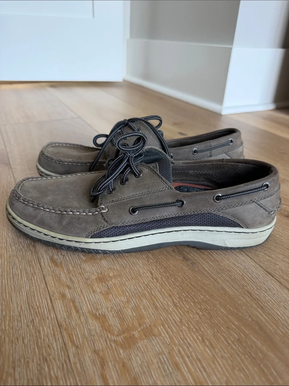 Men's Sperry Top Sider Casual Gray Leather Boat Shoes